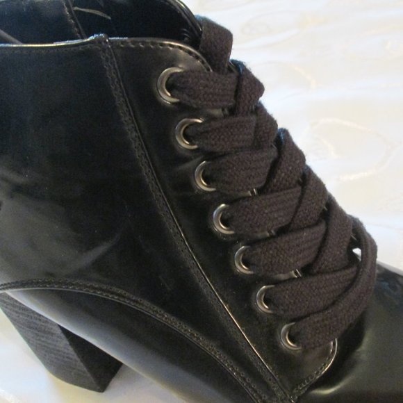BLACK PATENT MIX NO. 6 BOOTIES - Picture 9 of 12